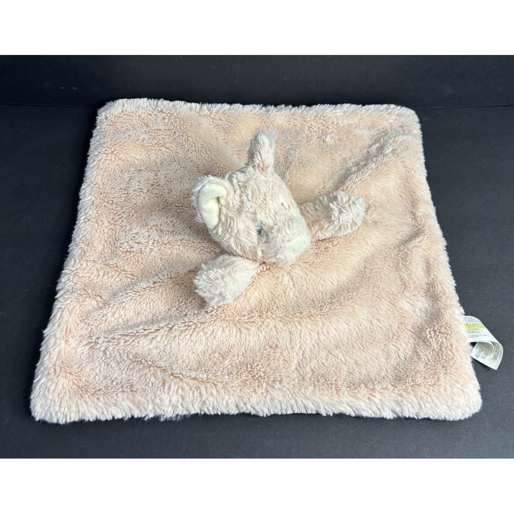 Kelly Toy Pink Pig Lovey Blanket 14x14" Baby Rattle Blanket Plush